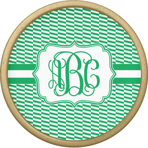 Zig Zag Cabinet Knob - Gold - Front