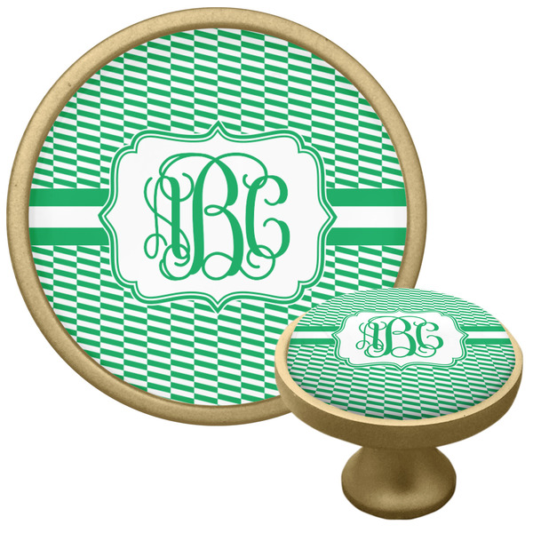 Custom Zig Zag Cabinet Knob - Gold (Personalized)