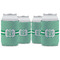 Zig Zag Can Cooler (12 oz) - Set of 4 w/ Monogram
