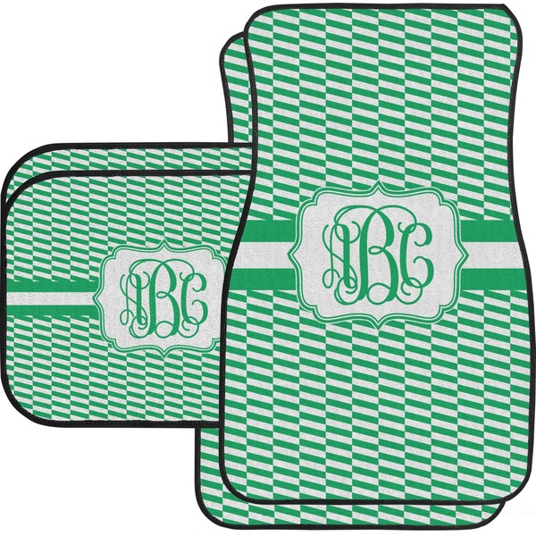 Custom Zig Zag Car Floor Mats Set - 2 Front & 2 Back (Personalized)
