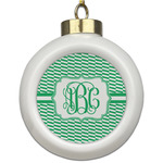 Zig Zag Ceramic Ball Ornament (Personalized)