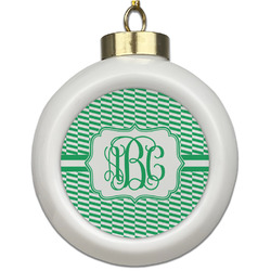 Zig Zag Ceramic Ball Ornament (Personalized)