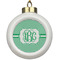 Zig Zag Ceramic Ball Ornament (Personalized)