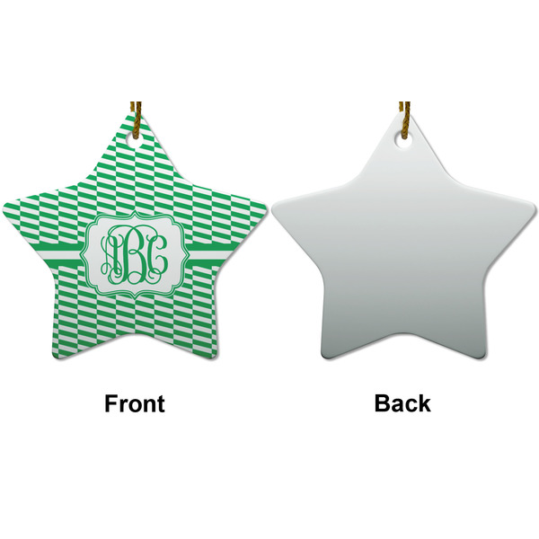 Zig Zag Ceramic Flat Ornament - Star Front & Back (APPROVAL)