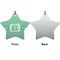 Zig Zag Ceramic Flat Ornament - Star Front & Back (APPROVAL)