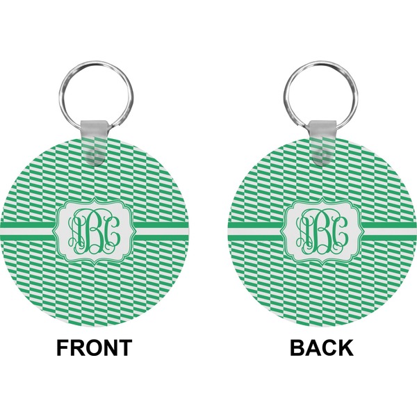 Zig Zag Circle Keychain (Front + Back)