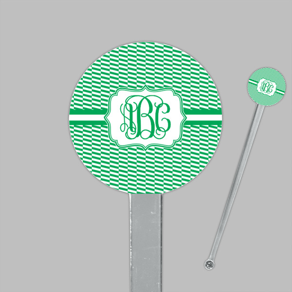 Zig Zag Clear Plastic 7" Stir Stick - Round - Closeup