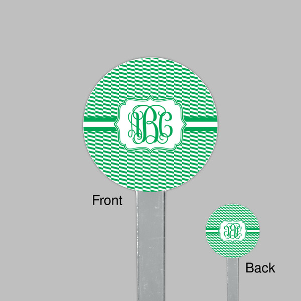 Zig Zag Clear Plastic 7" Stir Stick - Round - Front & Back