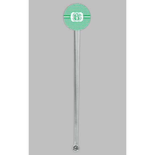 Zig Zag Clear Plastic 7" Stir Stick - Round - Single Stick