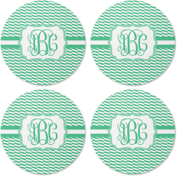 Zig Zag Coaster Round Rubber Back - Apvl