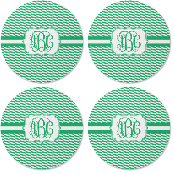 Zig Zag Coaster Round Rubber Back - Apvl