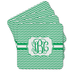 Zig Zag Cork Coaster - Set of 4 w/ Monogram