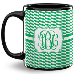 Zig Zag 11 Oz Coffee Mug - Black (Personalized)