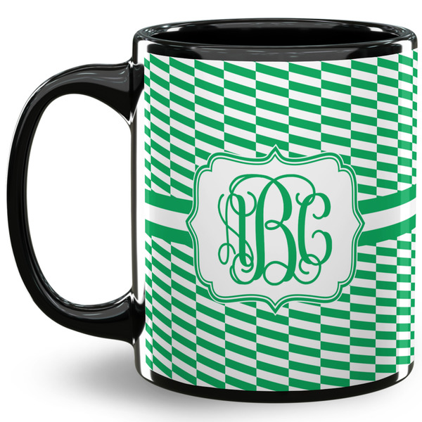 Custom Zig Zag 11 Oz Coffee Mug - Black (Personalized)