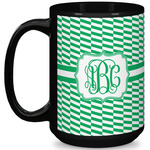 Zig Zag 15 Oz Coffee Mug - Black (Personalized)