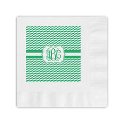 Zig Zag Coined Cocktail Napkins (Personalized)