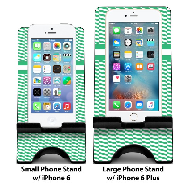 Zig Zag Compare Phone Stand Sizes - with iPhones