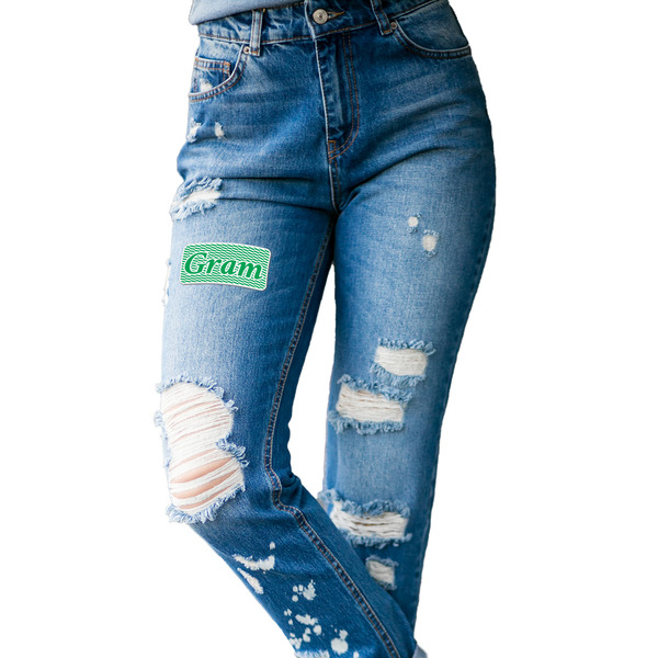 Zig Zag Custom Shape Iron On Patches - L - single APPROVAL