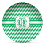 Zig Zag Microwave Safe Plastic Plate - Composite Polymer (Personalized)