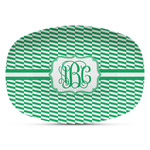 Zig Zag Plastic Platter - Microwave & Oven Safe Composite Polymer (Personalized)
