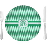 Zig Zag 10" Glass Lunch / Dinner Plates - Single or Set (Personalized)