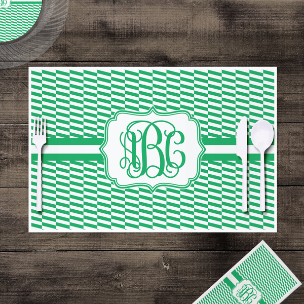 Zig Zag Disposable Paper Placemat - In Context