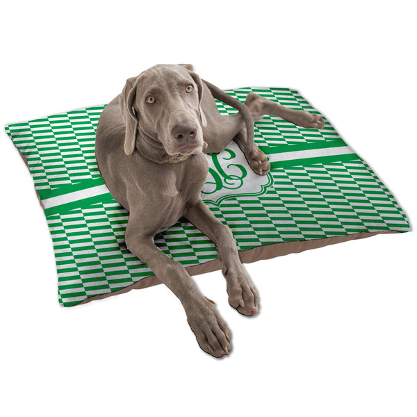 Custom Zig Zag Dog Bed - Large w/ Monogram