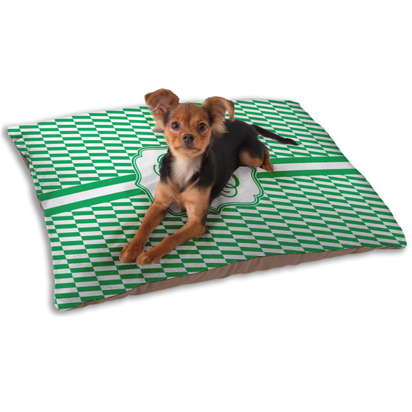 Custom Zig Zag Dog Bed - Small w/ Monogram