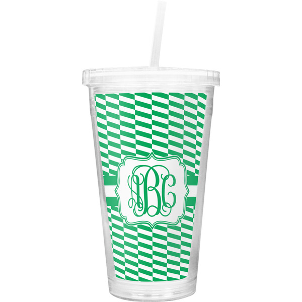 Custom Zig Zag Double Wall Tumbler with Straw (Personalized)