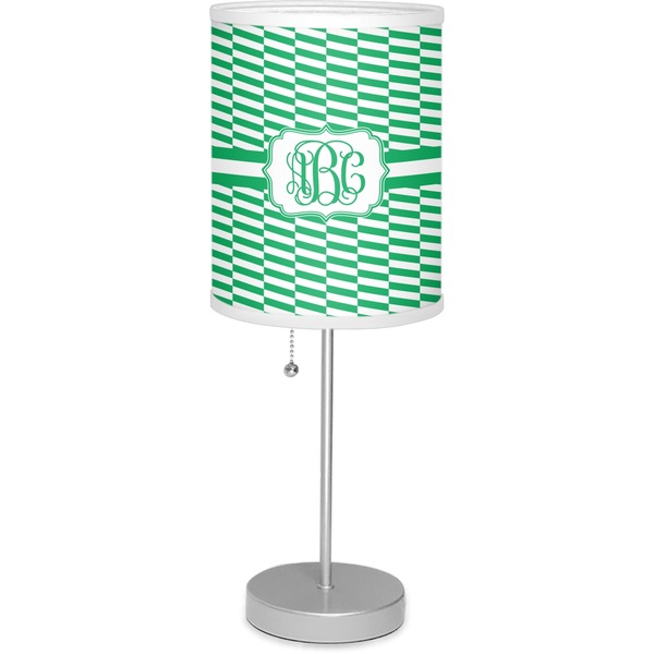 Custom Zig Zag 7" Drum Lamp with Shade Linen (Personalized)