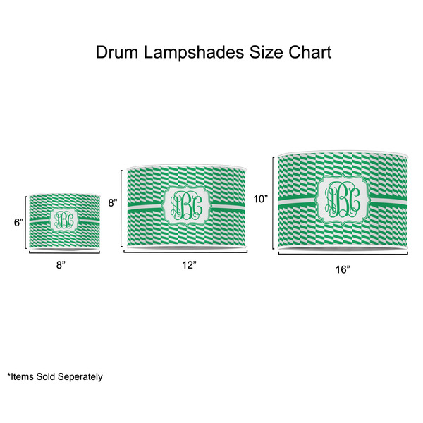 Zig Zag Drum Lampshades - Sizing Chart