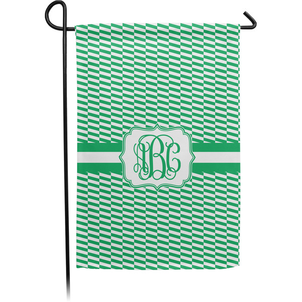 Custom Zig Zag Small Garden Flag - Single Sided w/ Monograms