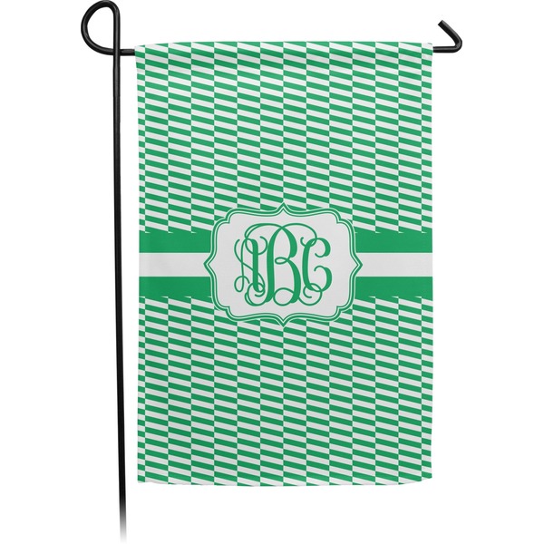 Custom Zig Zag Small Garden Flag - Double Sided w/ Monograms