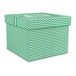 Zig Zag Gift Box with Lid - Canvas Wrapped - Large (Personalized)