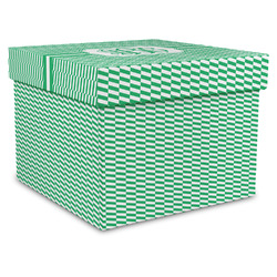 Zig Zag Gift Box with Lid - Canvas Wrapped - X-Large (Personalized)