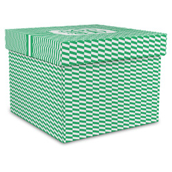 Zig Zag Gift Box with Lid - Canvas Wrapped - XX-Large (Personalized)
