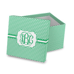 Zig Zag Gift Box with Lid - Canvas Wrapped (Personalized)
