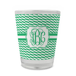Zig Zag Glass Shot Glass - 1.5 oz - Set of 4 (Personalized)