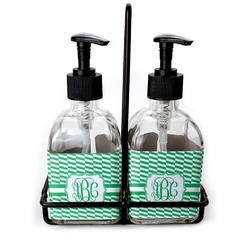 Zig Zag Glass Soap & Lotion Bottles (Personalized)