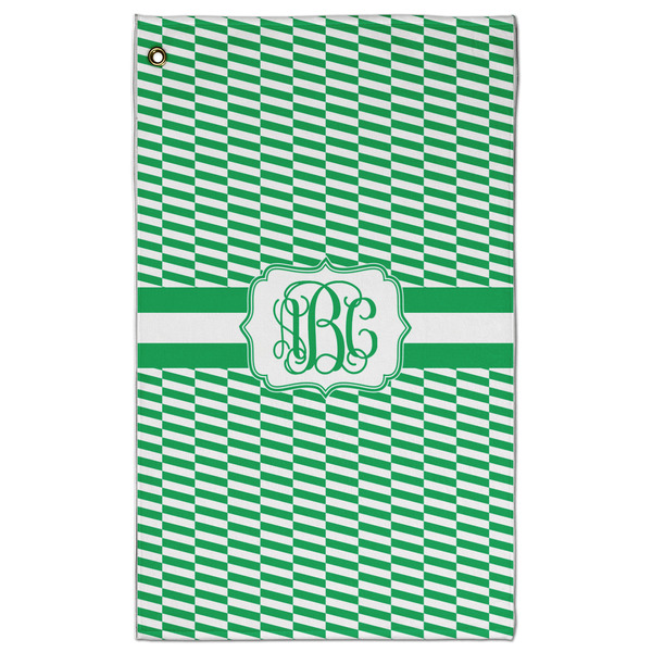 Custom Zig Zag Golf Towel - Poly-Cotton Blend - Large w/ Monograms