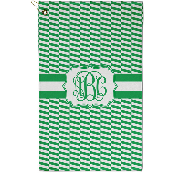 Custom Zig Zag Golf Towel - Poly-Cotton Blend - Small w/ Monograms