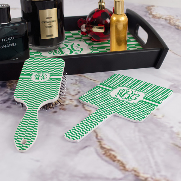 Zig Zag Hair Brush and Hand Mirror - Bathroom Scene