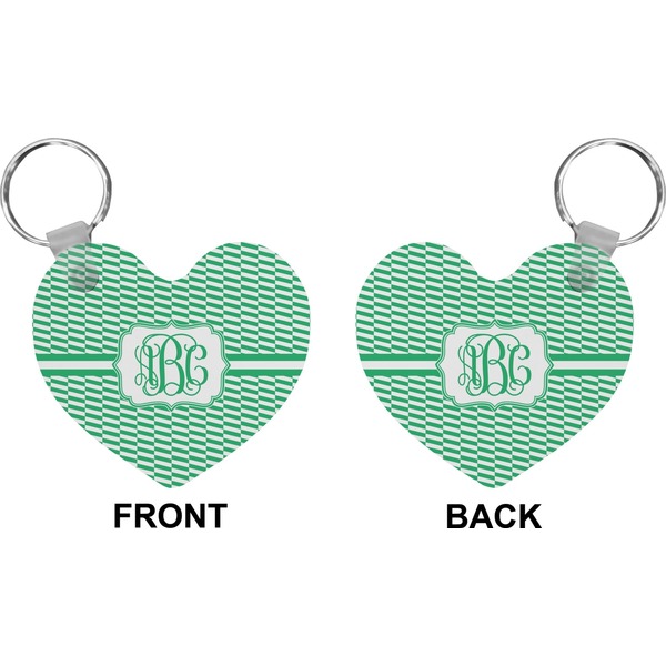 Zig Zag Heart Keychain (Front + Back)