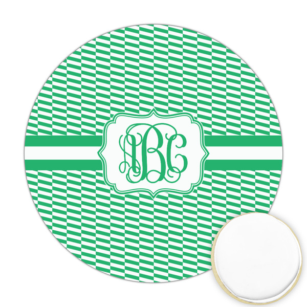 Custom Zig Zag Printed Cookie Topper - Round (Personalized)