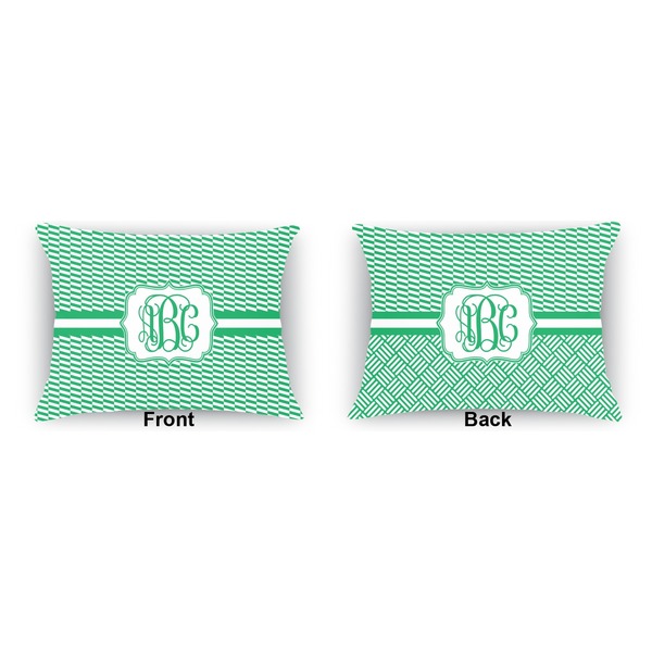 Zig Zag  Indoor Rectangular Burlap Pillow (Front and Back)