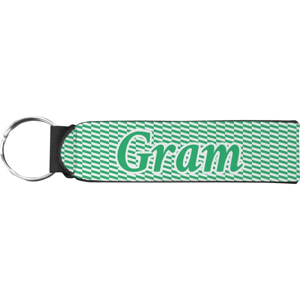 Custom Zig Zag Neoprene Keychain Fob (Personalized)