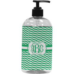 Zig Zag Plastic Soap / Lotion Dispenser (16 oz - Large - Black) (Personalized)