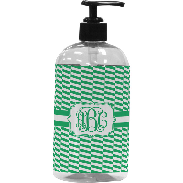 Custom Zig Zag Plastic Soap / Lotion Dispenser (16 oz - Large - Black) (Personalized)