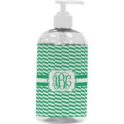 Zig Zag Plastic Soap / Lotion Dispenser (16 oz - Large - White) (Personalized)