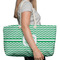 Zig Zag Large Rope Tote Bag - In Context View